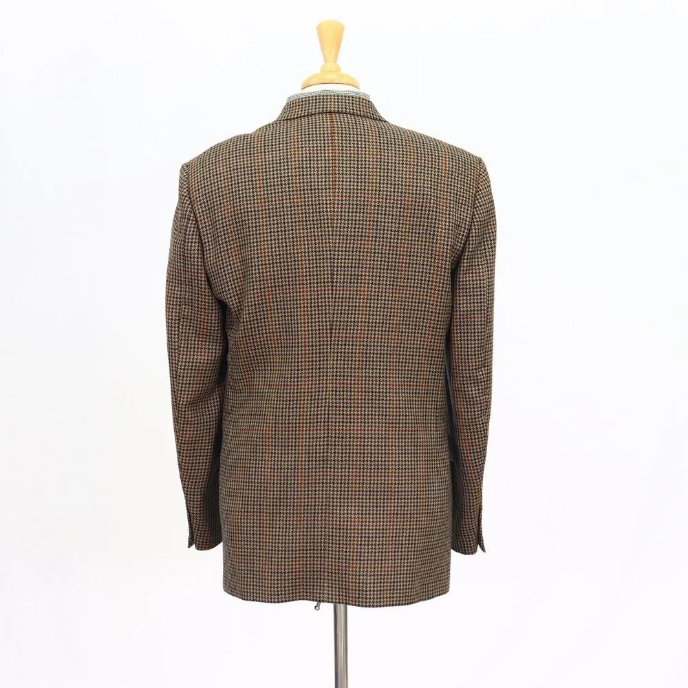 Hart Schaffner Marx 42L Brown Check 2-Button Sport Coat Blazer Jacket T227